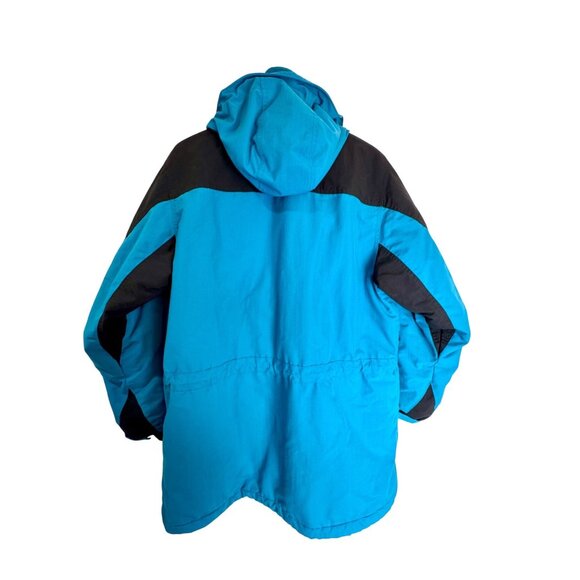 LL Bean Parka Women's Regular Jacket Size M Teal Black LiteLoft Insulated Parka - Picture 2 of 7